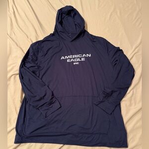 American Eagle 🦅 men’s xl long sleeve hooded shirt in navy.